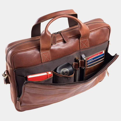 Heritage Full-Grain Leather Business Briefcase