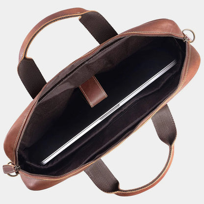 Heritage Full-Grain Leather Business Briefcase