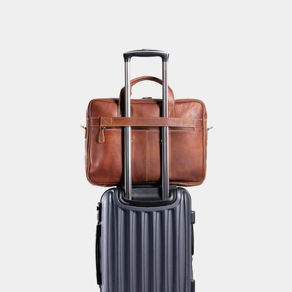Heritage Full-Grain Leather Business Briefcase