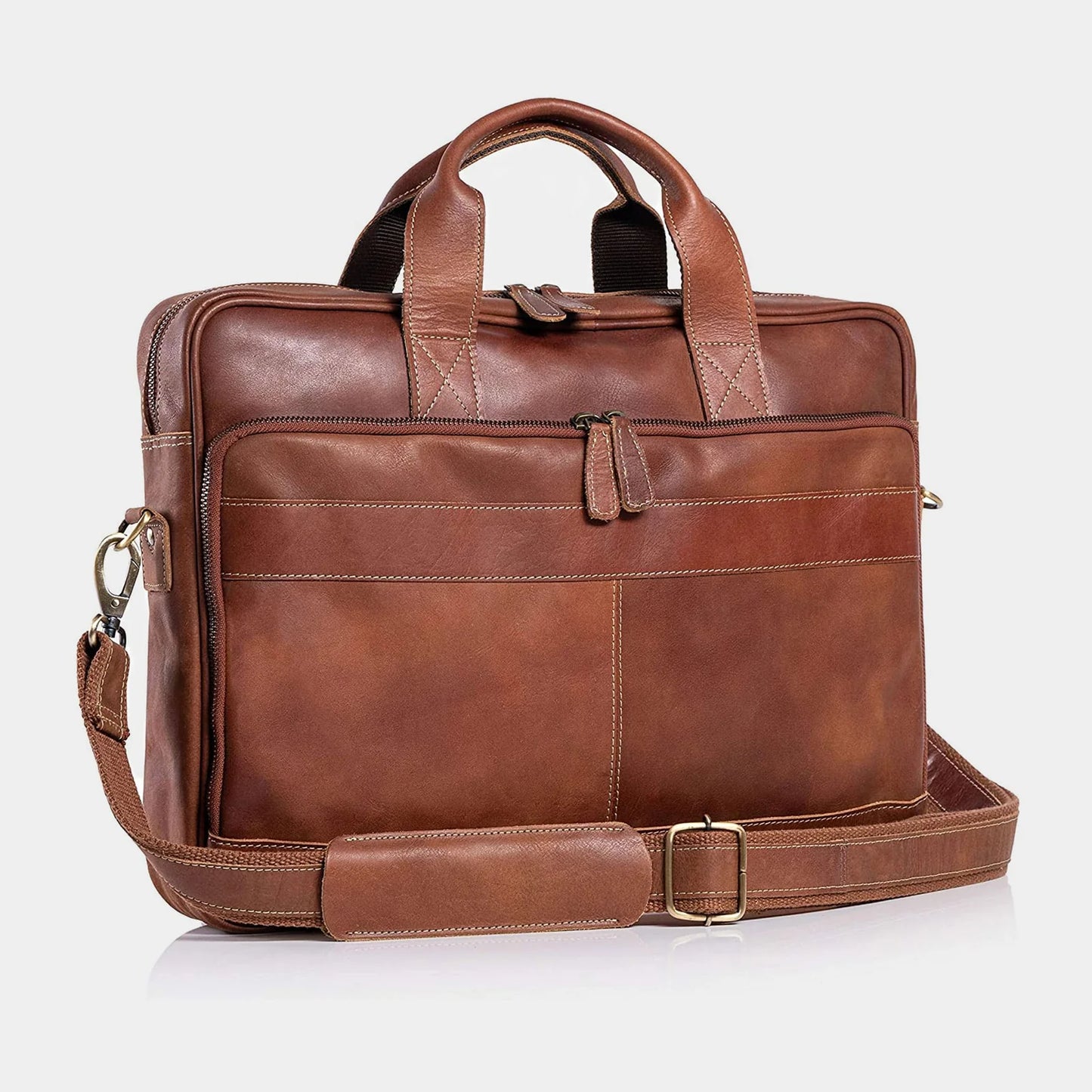 Heritage Full-Grain Leather Business Briefcase