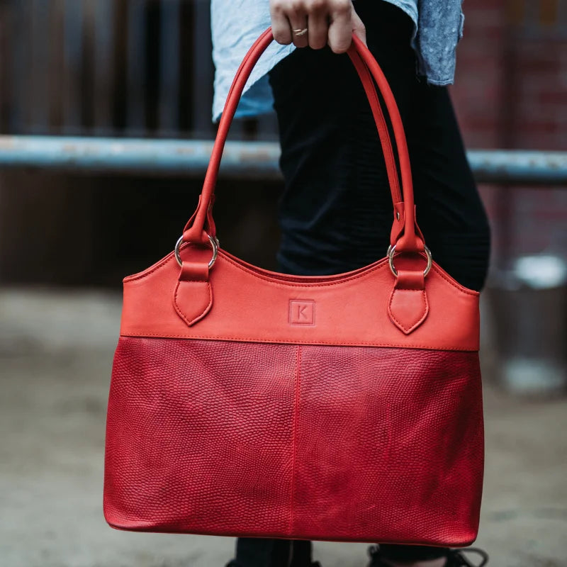 Red Leather Purse For Womens